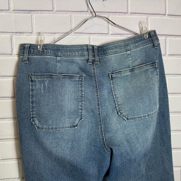 Democracy Medium Blue Wide Leg women Jeans/size 16 - Picture 7 of 11
